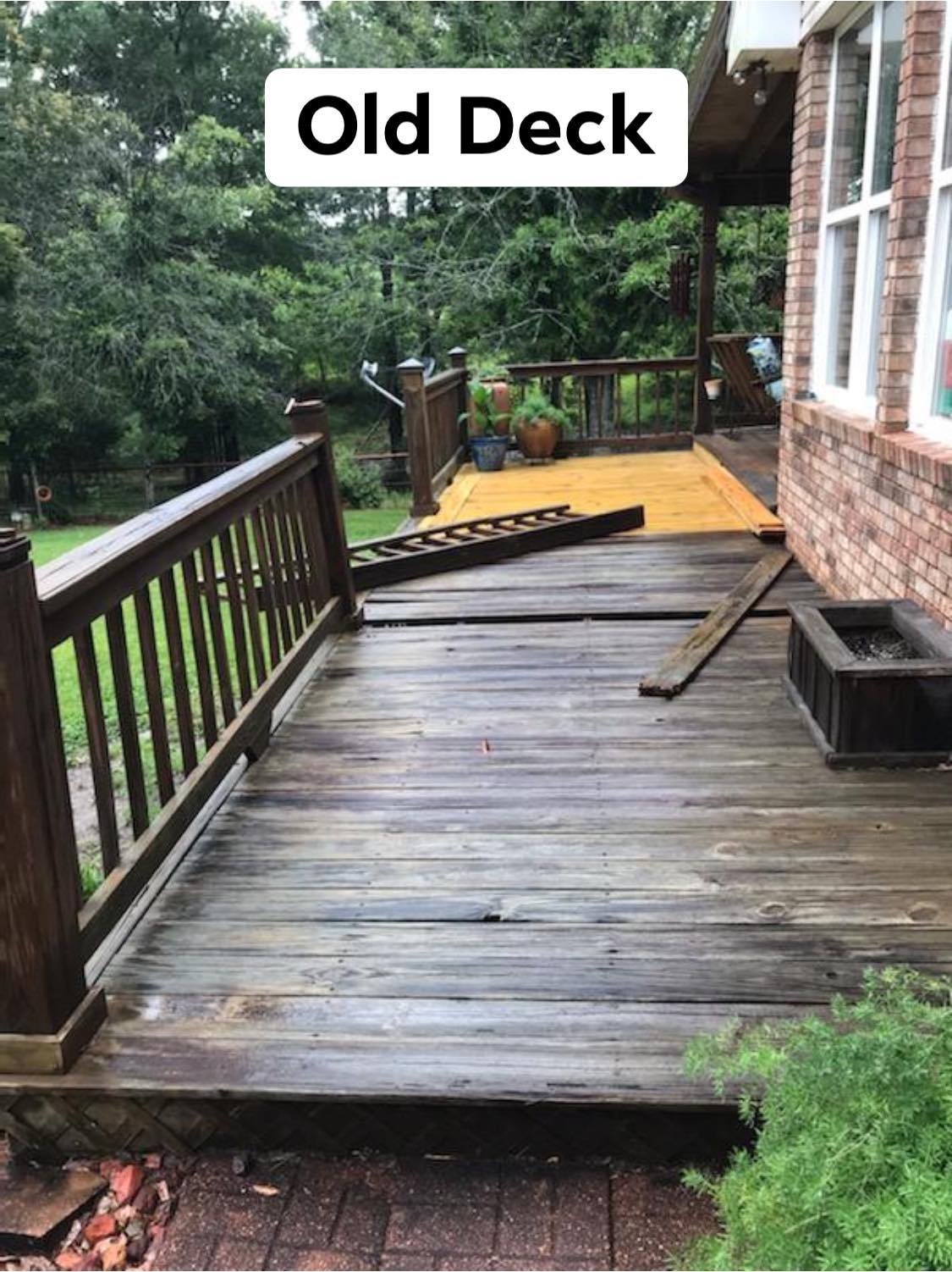 Wood Deck Before and After - Carey's Fence and Deck
